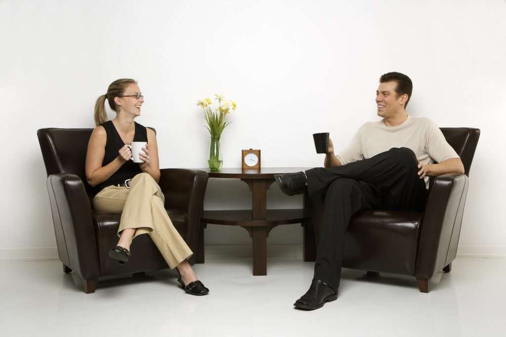 Therapist having a session