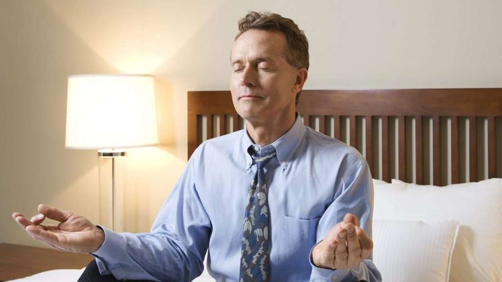 Man meditating